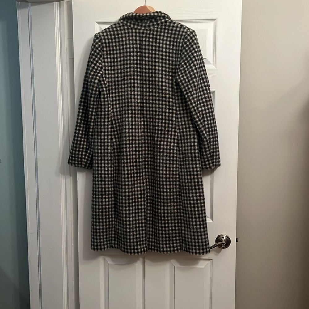 Loft Houndstooth Pattern One Button Dress Coat Wi… - image 5